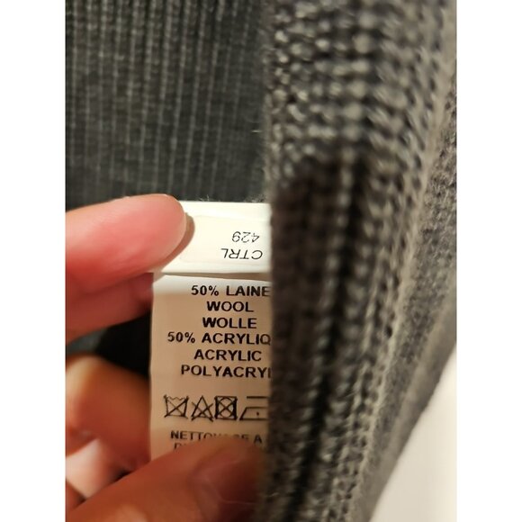 Saint James Ribbed Wool Knitted Vest Cardigan Women Sz MED Gray Made in FRANCE - Picture 8 of 9